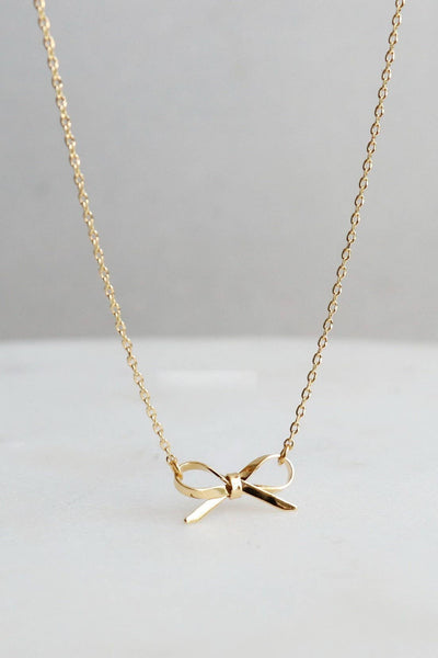 18K Bow Necklace