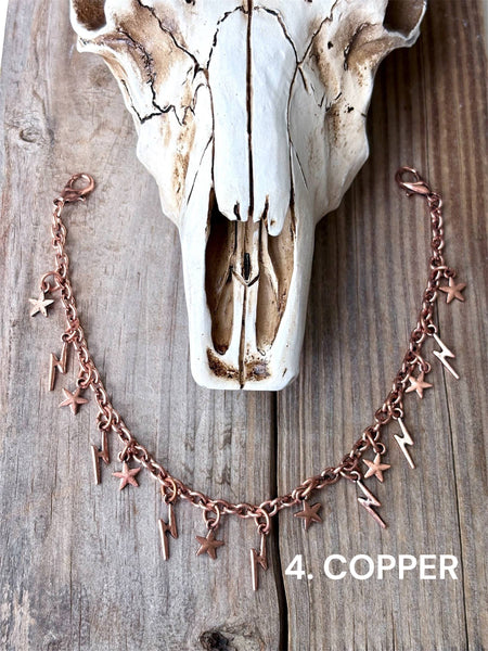Western Trucker Hat Chain - Conch | Lightning bolt\ stars