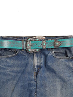 Turquoise Western Embossed Belt