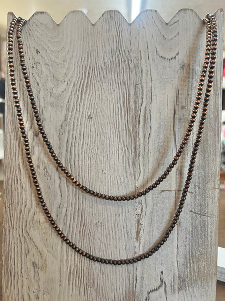 Stack Copper Navajo Bead Necklace