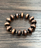 Handmade Rondelle Copper Navajo Stretch Bracelet