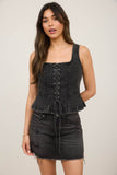 Sleeveless Denim Top