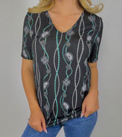 Concho Short Sleeve Top