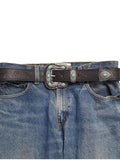 Western Floral Tooled Belt
