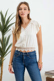 Scallop Lace Trim Top