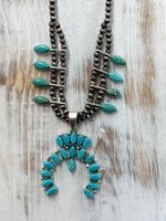 Squash Blossom Turquoise Necklace