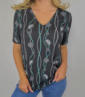 Concho Short Sleeve Top