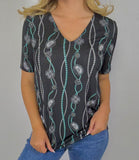 Concho Short Sleeve Top