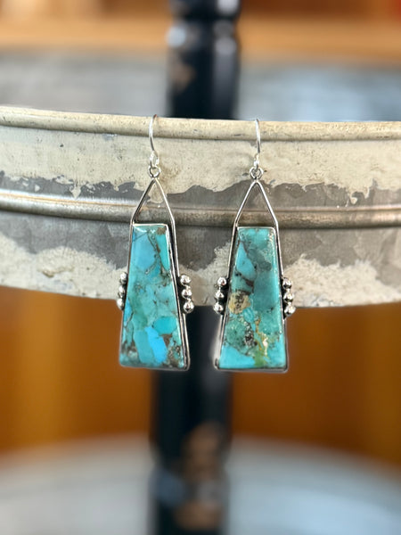 Turquoise Trapezoid Earring