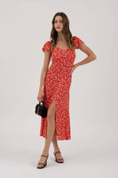 Floral V Neck Dress