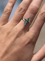Cross Turquoise Adjustable Ring