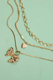 Multi Layered Bow/ Heart Necklace