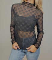 Bow Mesh Top