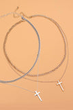 Double Layer Cross Necklace