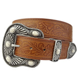 Western Floral Tooled Belt