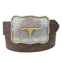 Western Long Horn Buckle Belt