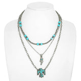 Western Pearl Beaded Thunderbird Necklace