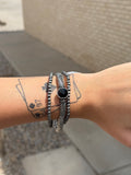 Western Navajo Glass Stone 3 Layer Stretch Bracelet