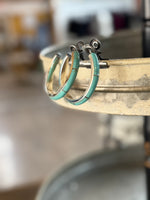 Authentic Turquoise Hoops