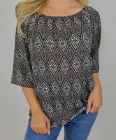 Aztec Chiffon Blouse