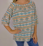 Aztec Chiffon Blouse