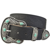 Western Floral Tooled Belt