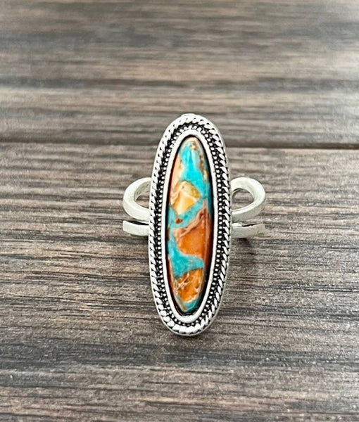 Gemstone Adjustable Ring
