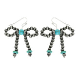 Western Pearl Bead Bowknot Earrings