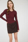 Round Neck Long Sleeve Sweater Bodysuit