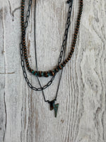 Layered Navajo Lightning bolt Western Necklace