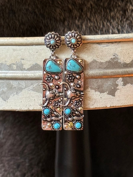 Western Rectangle Earring