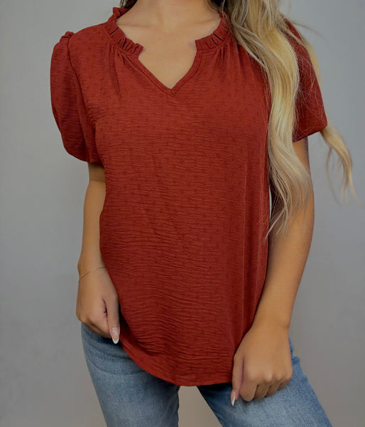 Olivia Mocha Blouse