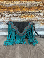 TR Floral Tooled Clutch/Crossbody