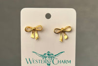 Gold Bow Earrings