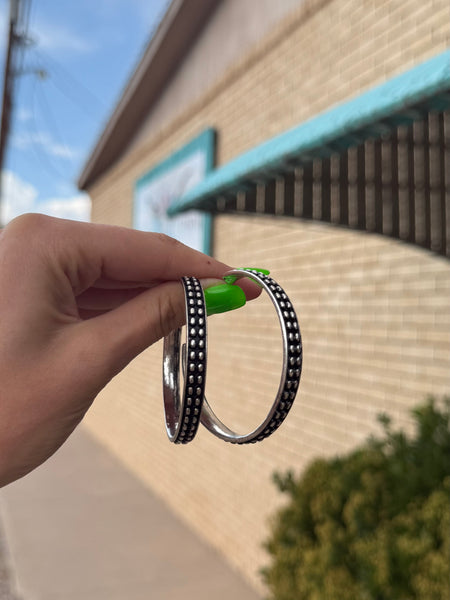 Western Double Bubble Hoop Earrings