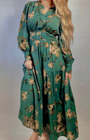 Sage Floral Dress