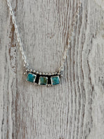 Turquoise Triple Square Necklace