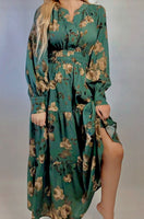 Sage Floral Dress