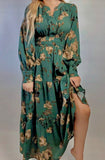 Sage Floral Dress
