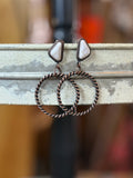 Stone Hoop Earring