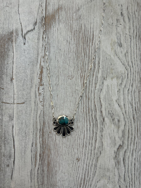 Turquoise Fan Necklace