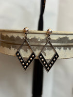 Western Diamond Cut Bubble Dangle Earring