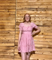 Square Tiered Mini Dress