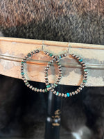 Rondelle Gemstone Hoop Earrings