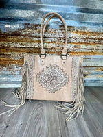 Montana West Tool Fringe Wide Tote