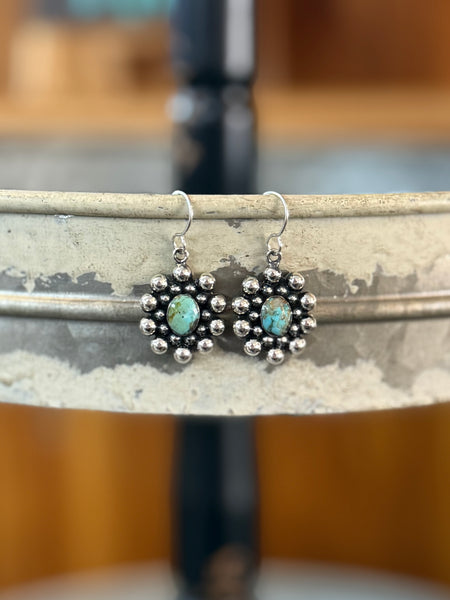 Multi Ball Hook Turquoise Earring