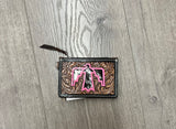 Western Cowhide Leather Keychain Wallet