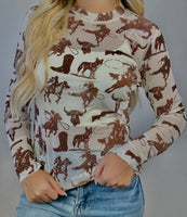 Buffalo Dreams Mesh Top