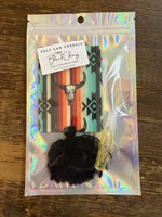 Serape Cow Skull Car Freshener