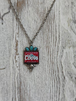 Western Longhorn Coors Water Pendant Necklace